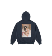 Supreme Larry Clark Zip Up Hooded Sweatshirt Navy back view at Stashed UAE