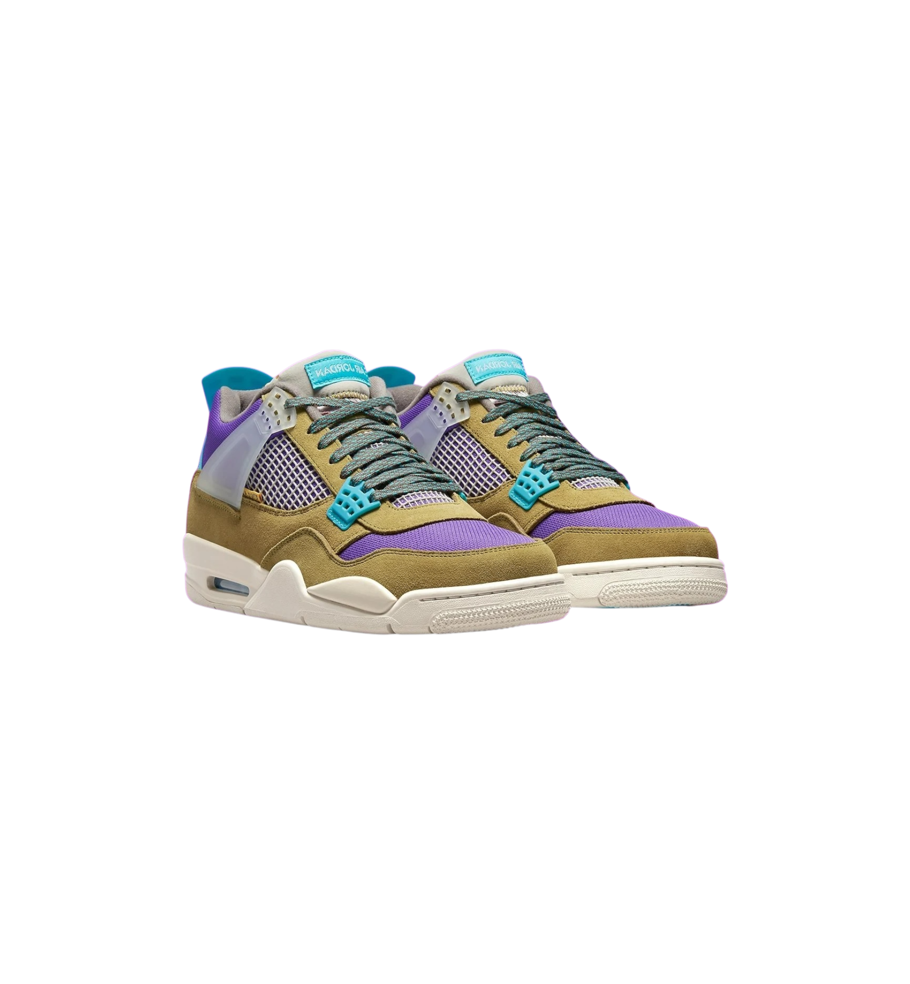 Air Jordan 4 Retro SP 30th Anniversary Union Desert Moss pair at Stashed UAE