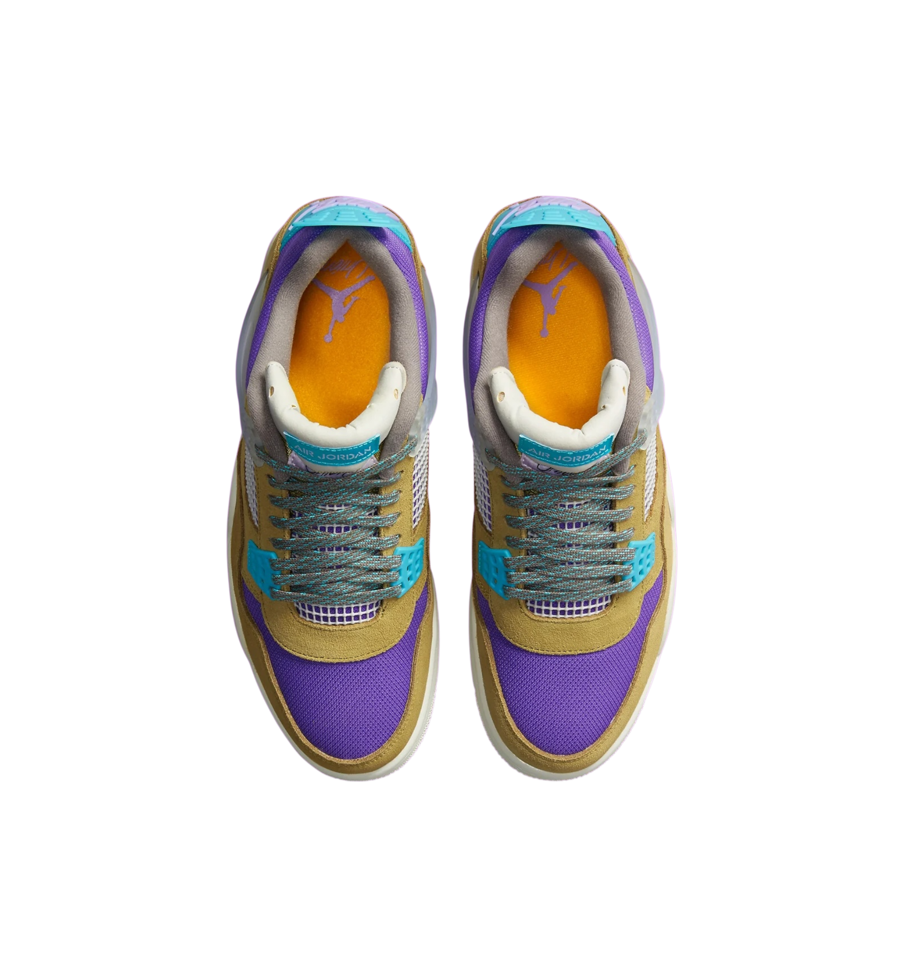 Air Jordan 4 Retro SP 30th Anniversary Union Desert Moss top view at Stashed UAE