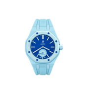 Swatch x Audemars Piguet Bioceramic Royal Pop Watch & Rubber Bracelet Bundle Lan Ba/Light Blue at Stashed UAE