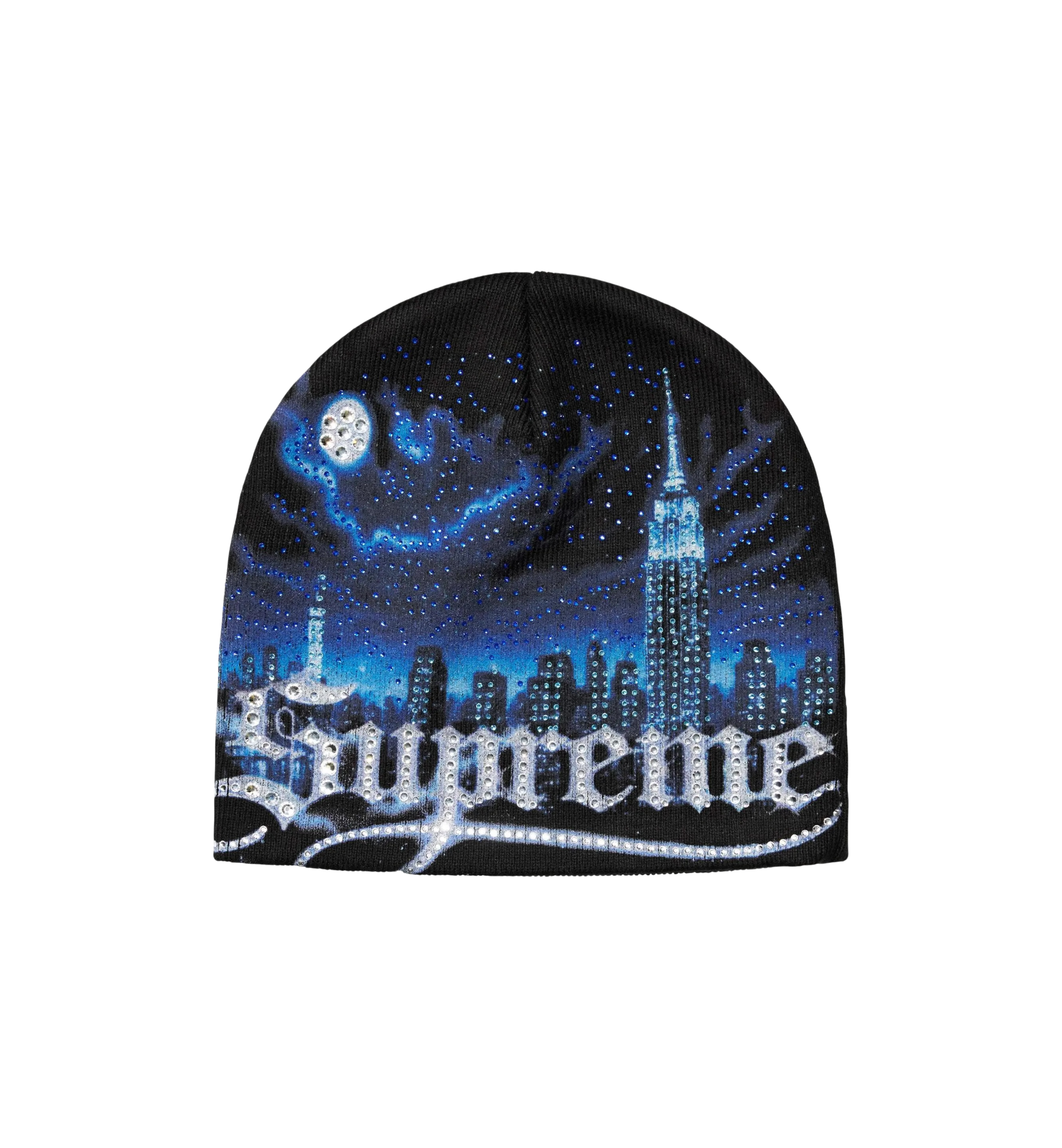 Supreme Cityscape Beanie Black at Stashed UAE
