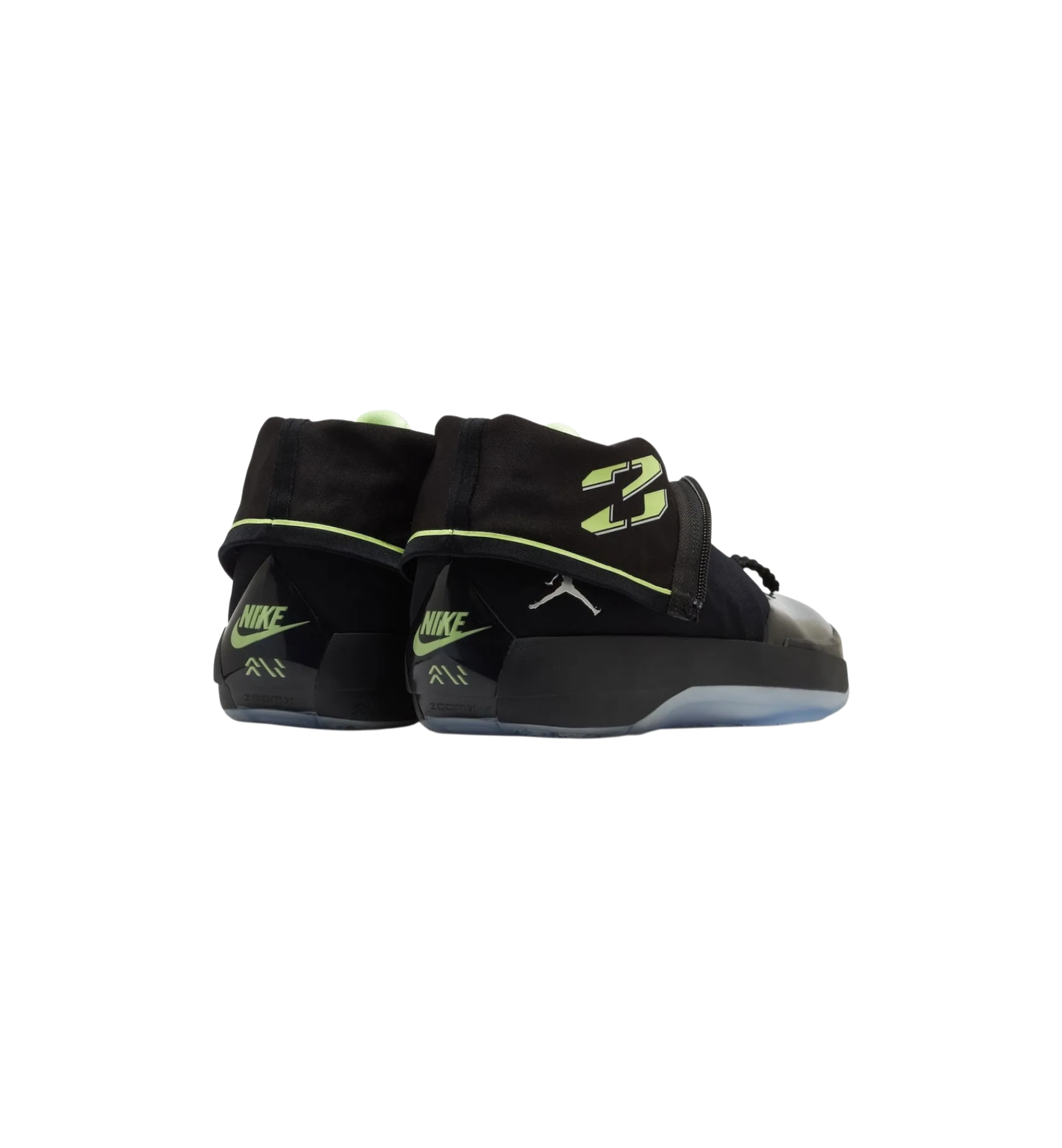 Air Jordan 40-28 Black Volt heel view at Stashed UAE