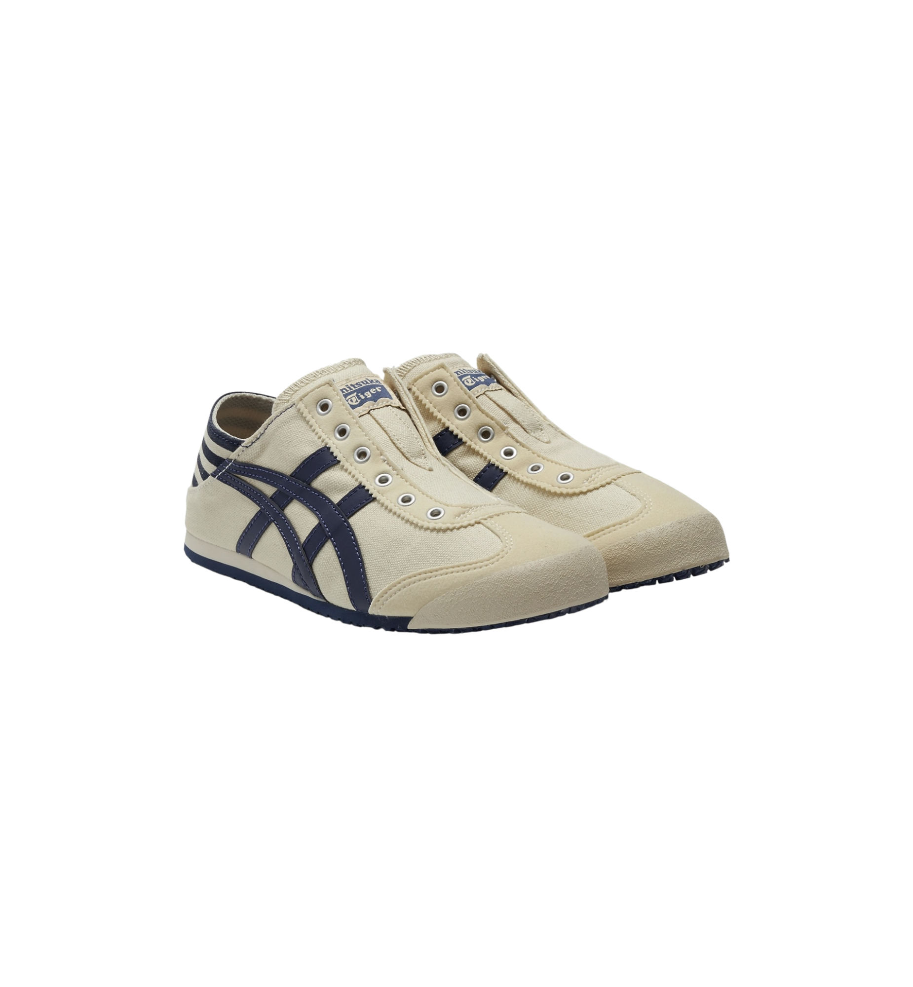 Onitsuka Tiger Mexico 66 Paraty Natural Navy pair at Stashed UAE