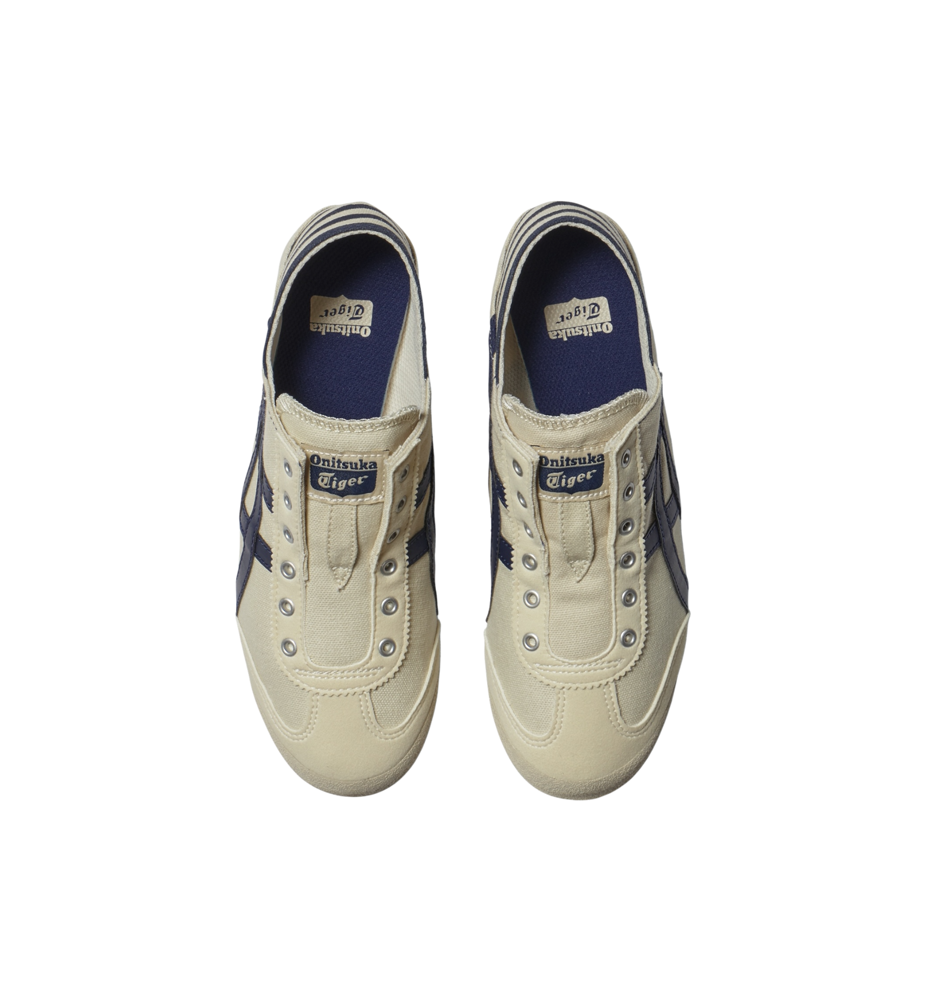 Onitsuka Tiger Mexico 66 Paraty Natural Navy top view at Stashed UAE