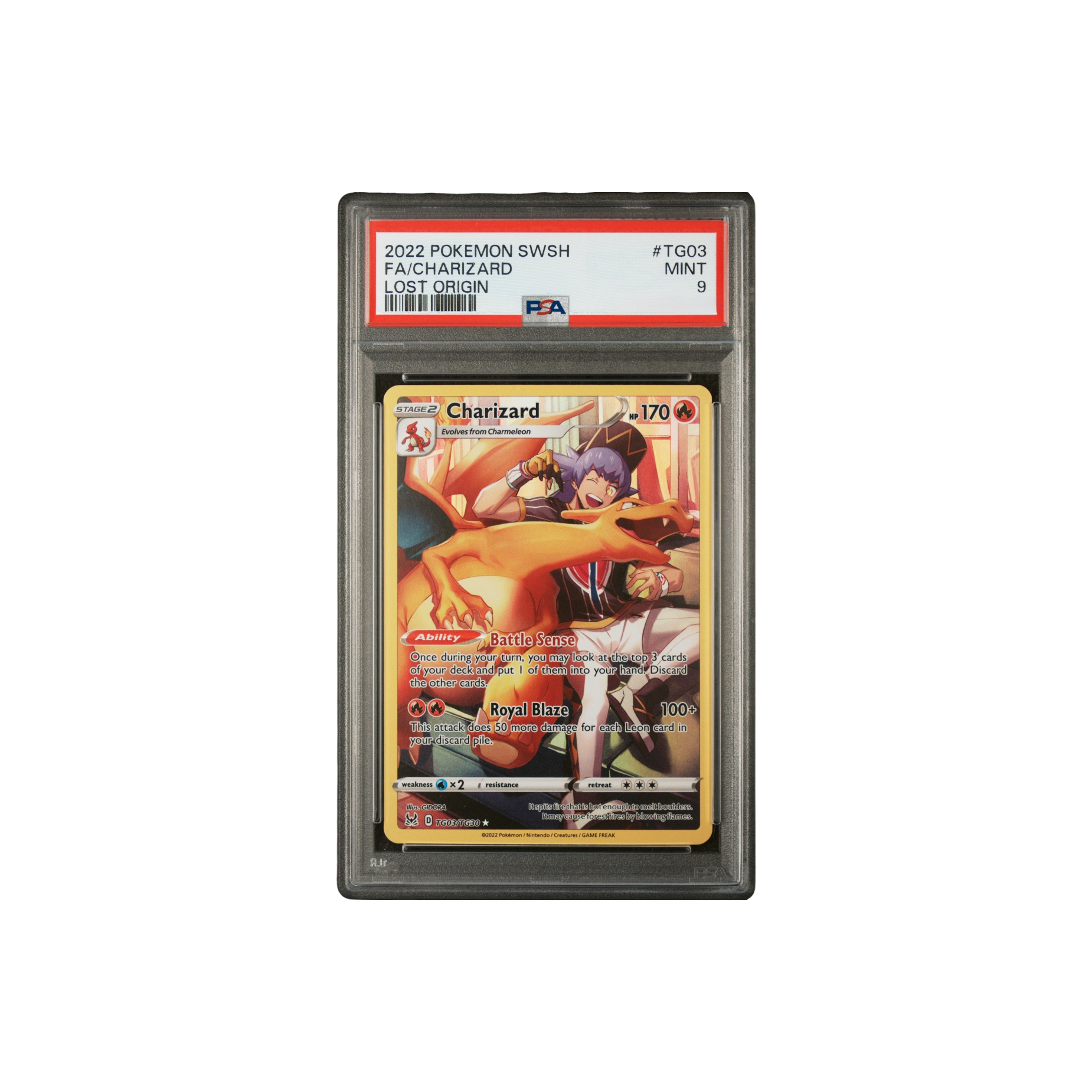 2022 Pokemon Sword & Shield Lost Origin Full Art MINT 9 Charizard at Stashed UAE