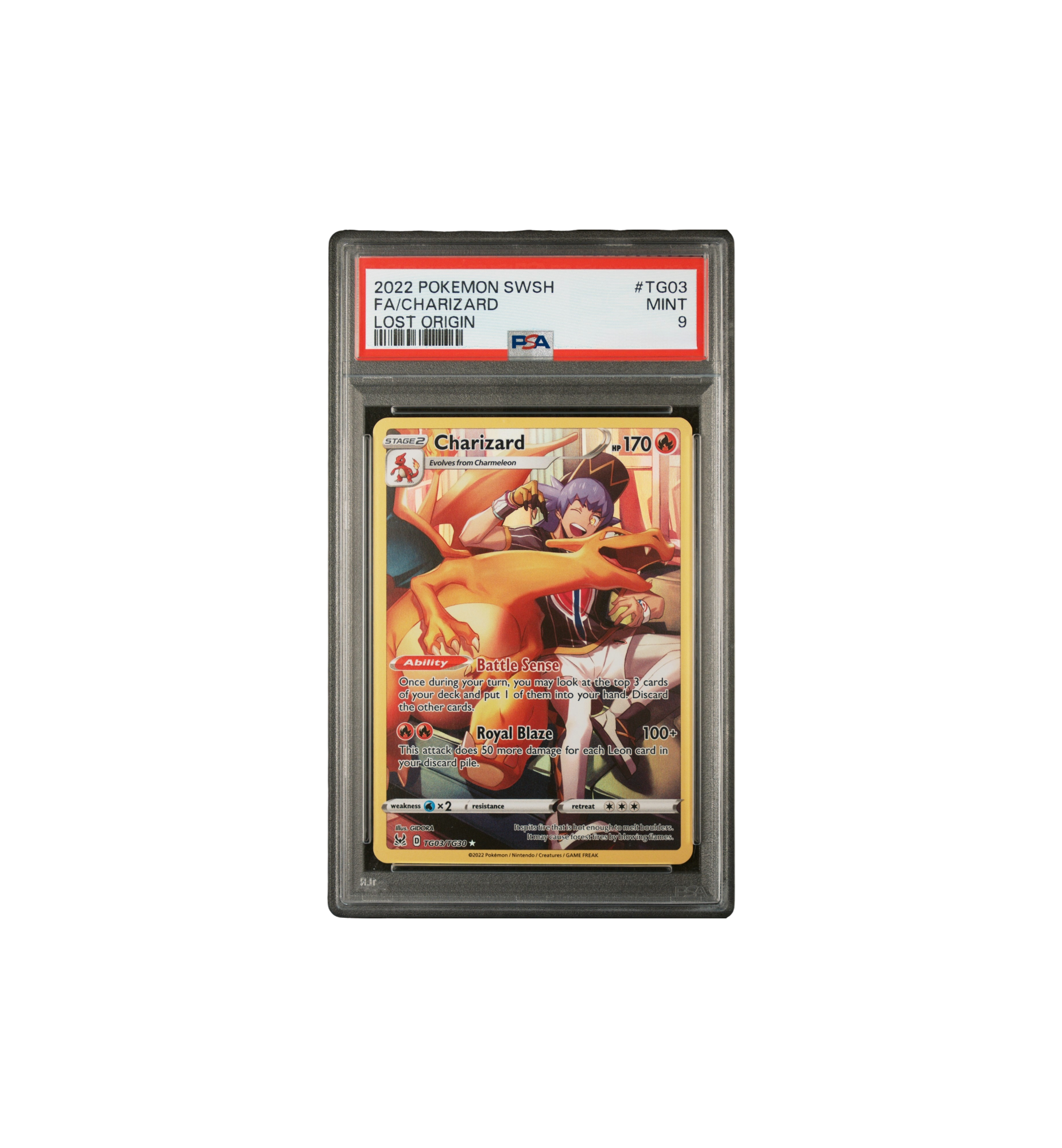 2022 Pokemon Sword & Shield Lost Origin Full Art MINT 9 Charizard at Stashed UAE