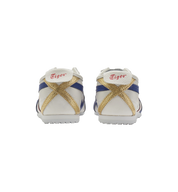 Onitsuka Tiger Mexico 66 White Blue Red Metallic Gold heel view at Stashed UAE