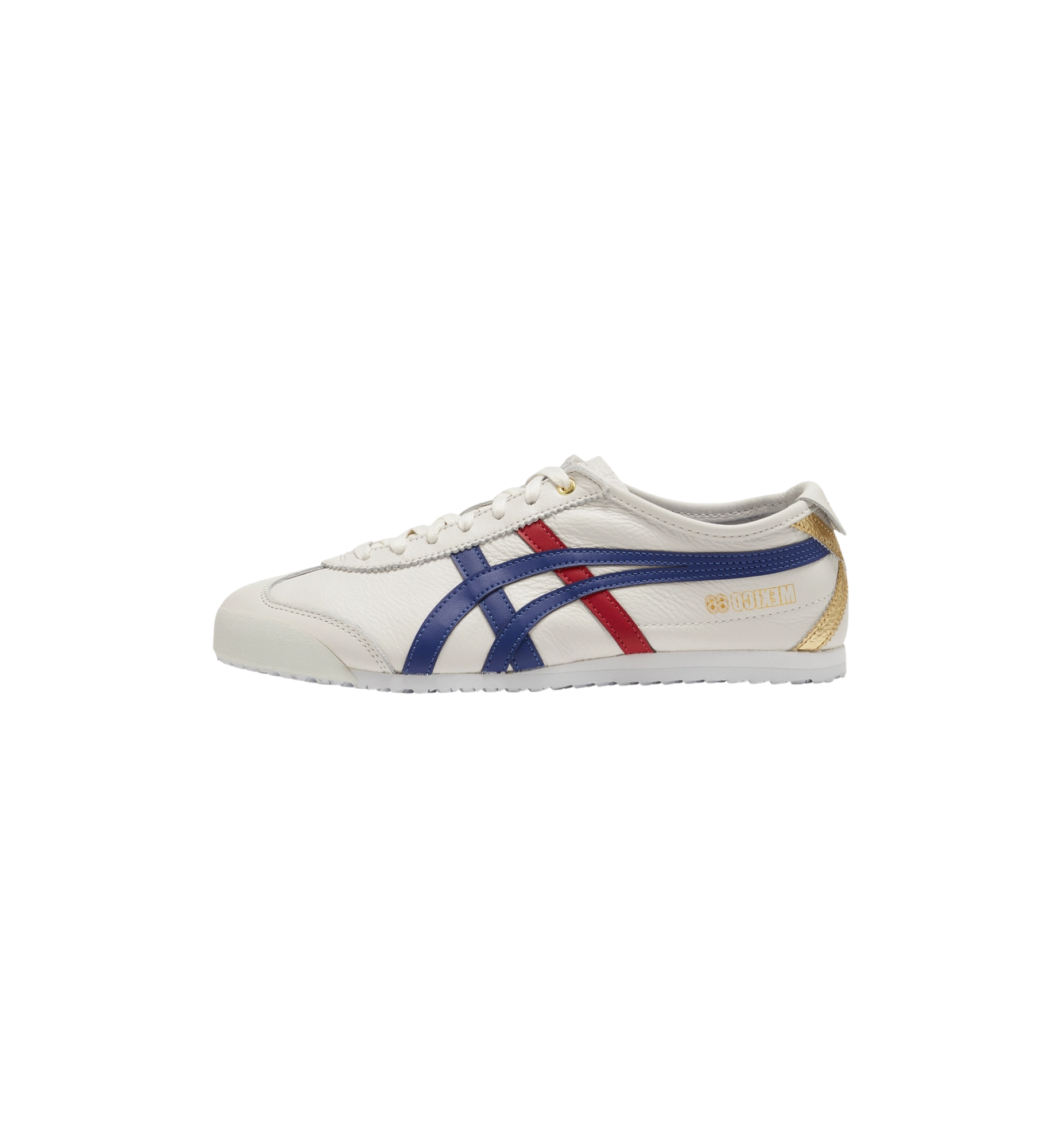 Onitsuka Tiger Mexico 66 White Blue Red Metallic Gold at Stashed UAE