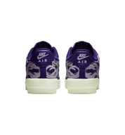 Nike Air Force 1 Low 07 QS Purple Skeleton Halloween 2021 heel view at Stashed UAE