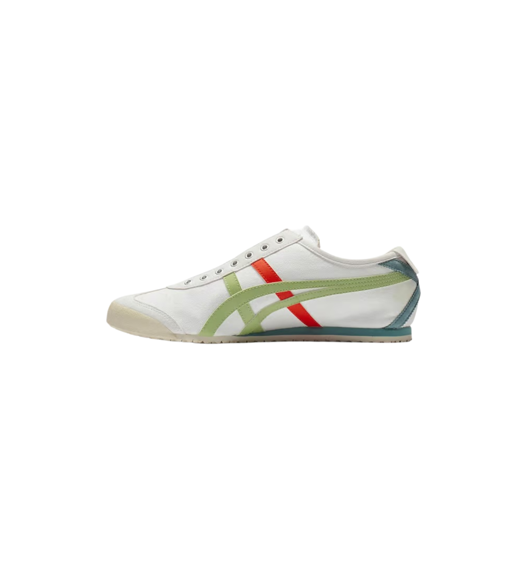 Onitsuka Tiger Mexico 66 Slip-On White Jade Orange side view at Stashed UAE