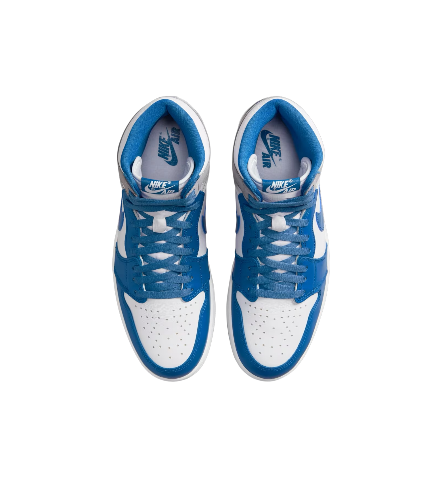 Air Jordan 1 Retro High OG True Blue top view at Stashed UAE