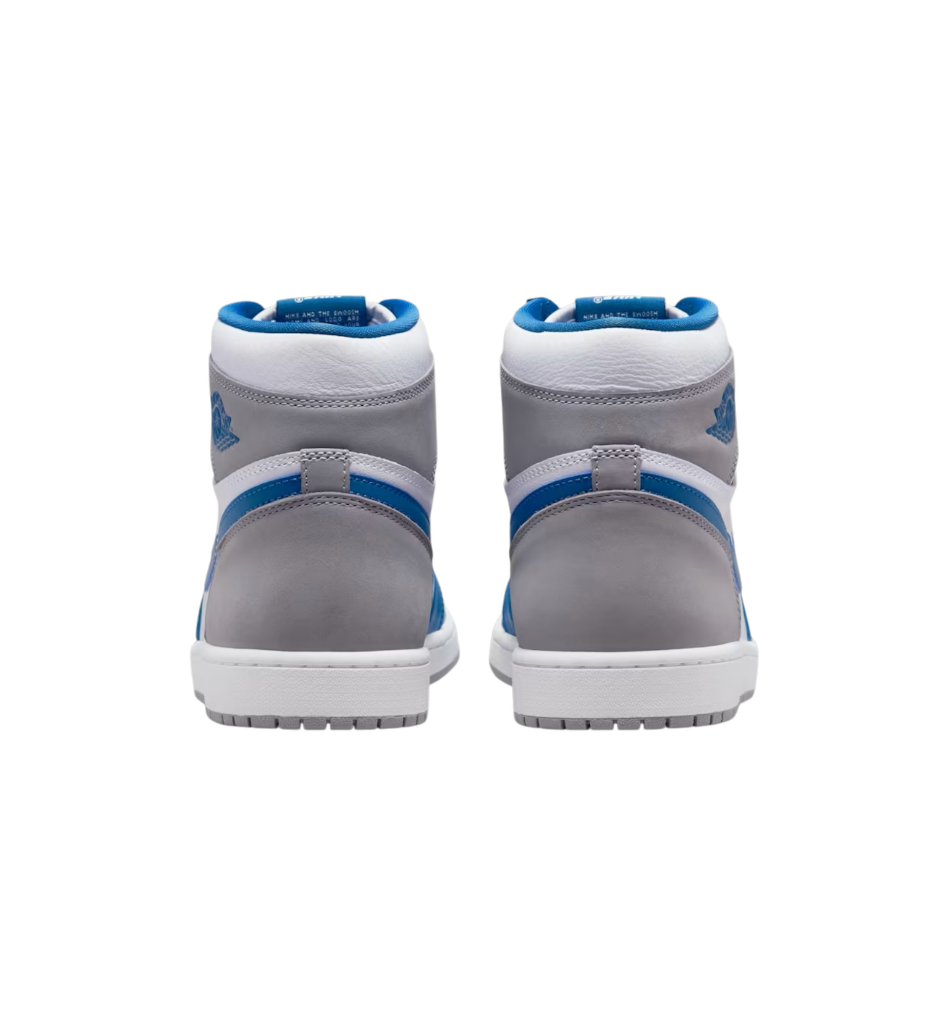 Air Jordan 1 Retro High OG True Blue heel view at Stashed UAE