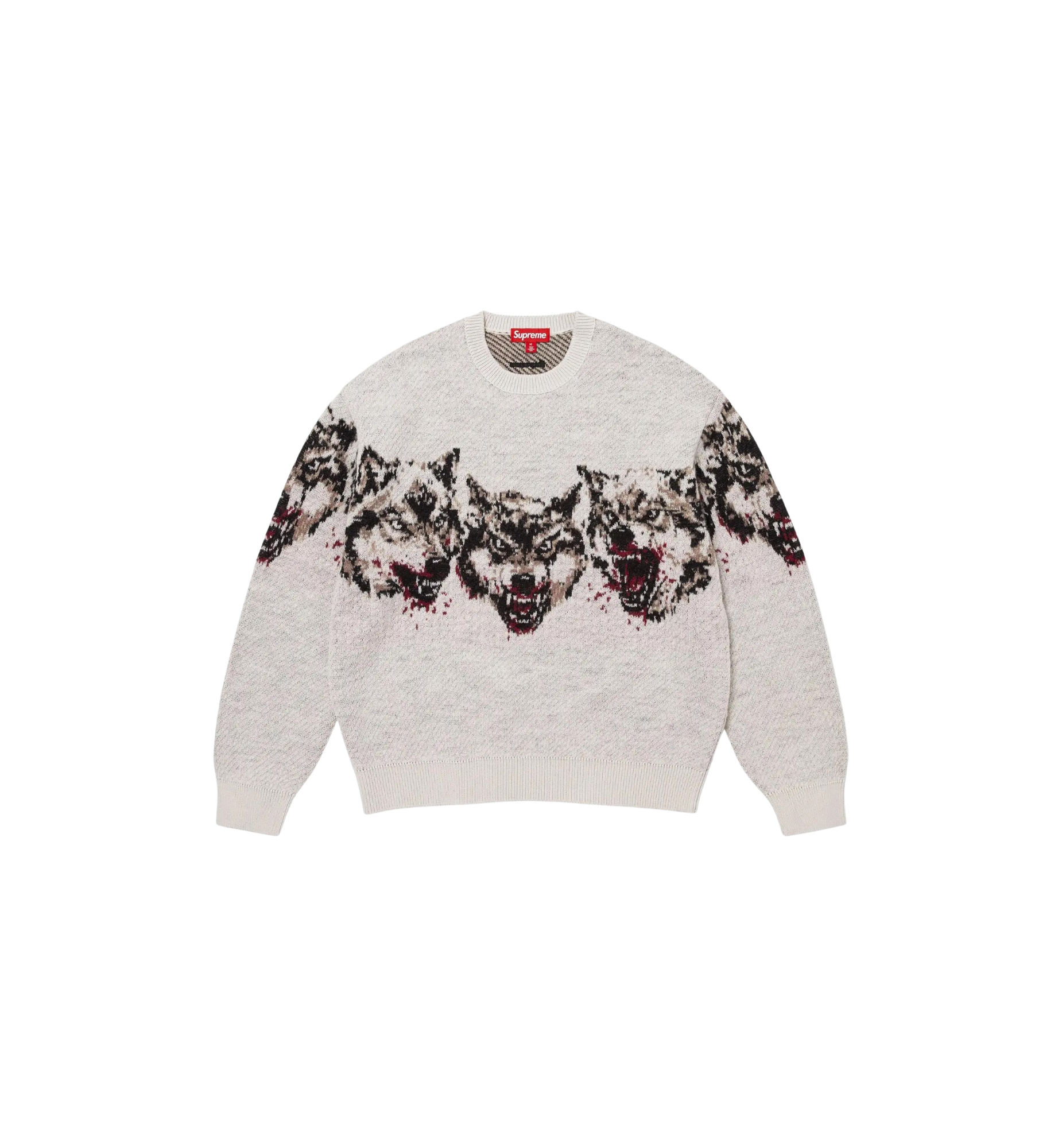 Supreme Wolves Sweater White at Stashed UAE