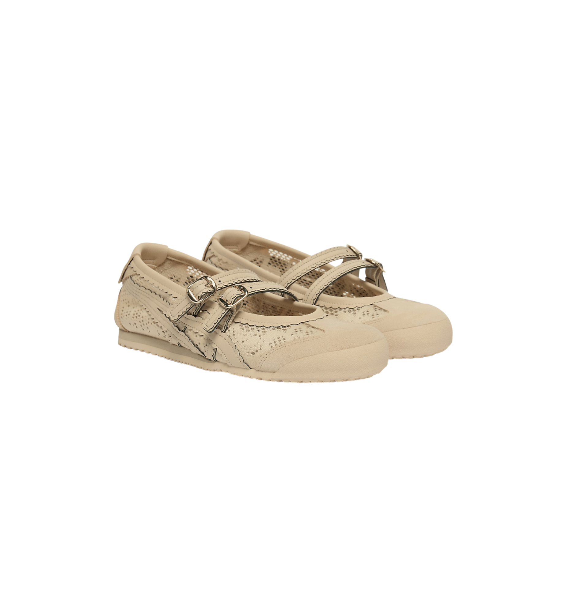 Onitsuka Tiger Mexico 66 TGRS Jacquard Mesh Beige Women's pair at Stashed UAE