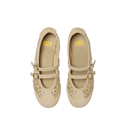 Onitsuka Tiger Mexico 66 TGRS Jacquard Mesh Beige Women's top view at Stashed UAE