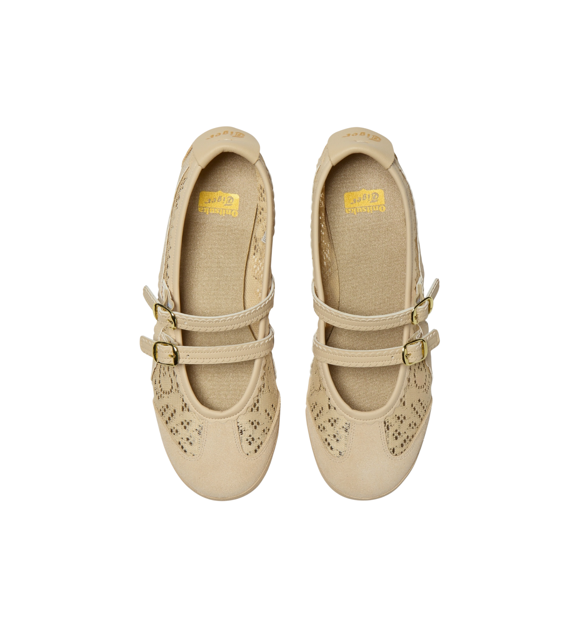 Onitsuka Tiger Mexico 66 TGRS Jacquard Mesh Beige Women's top view at Stashed UAE