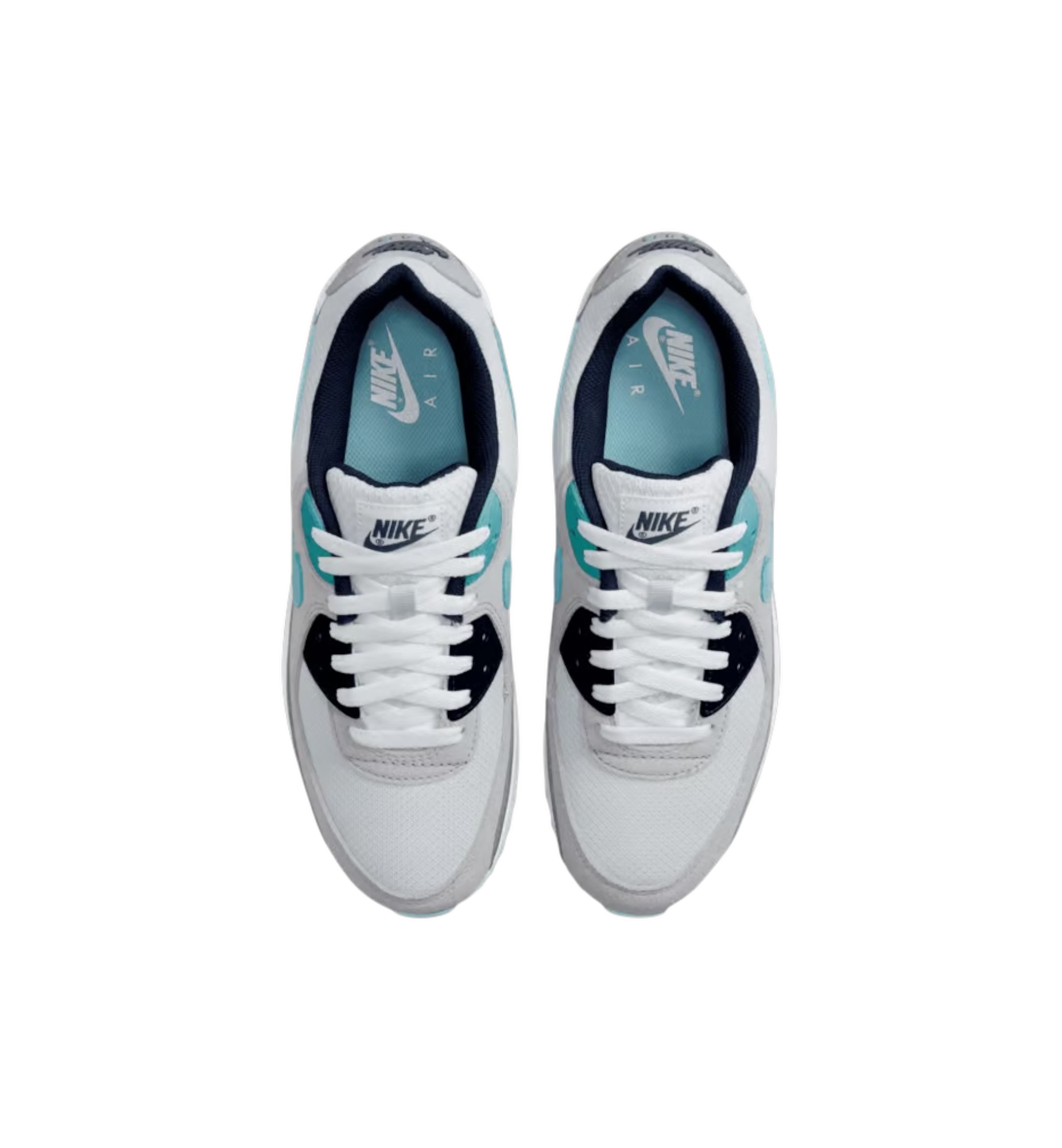 Nike Air Max 90 Pure Platinum Warm Blue top view at Stashed UAE