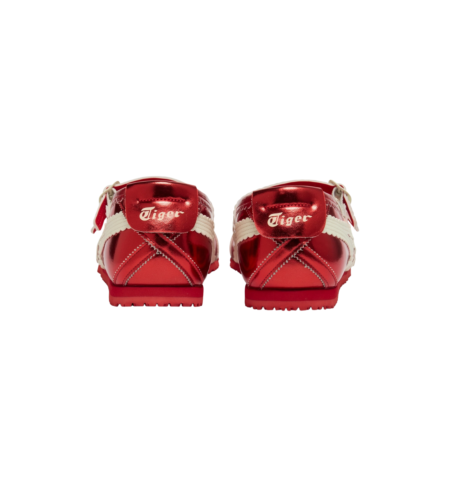 Onitsuka Tiger Mexico 66 TGRS Classic Red Cream Women's heel view at Stashed UAE