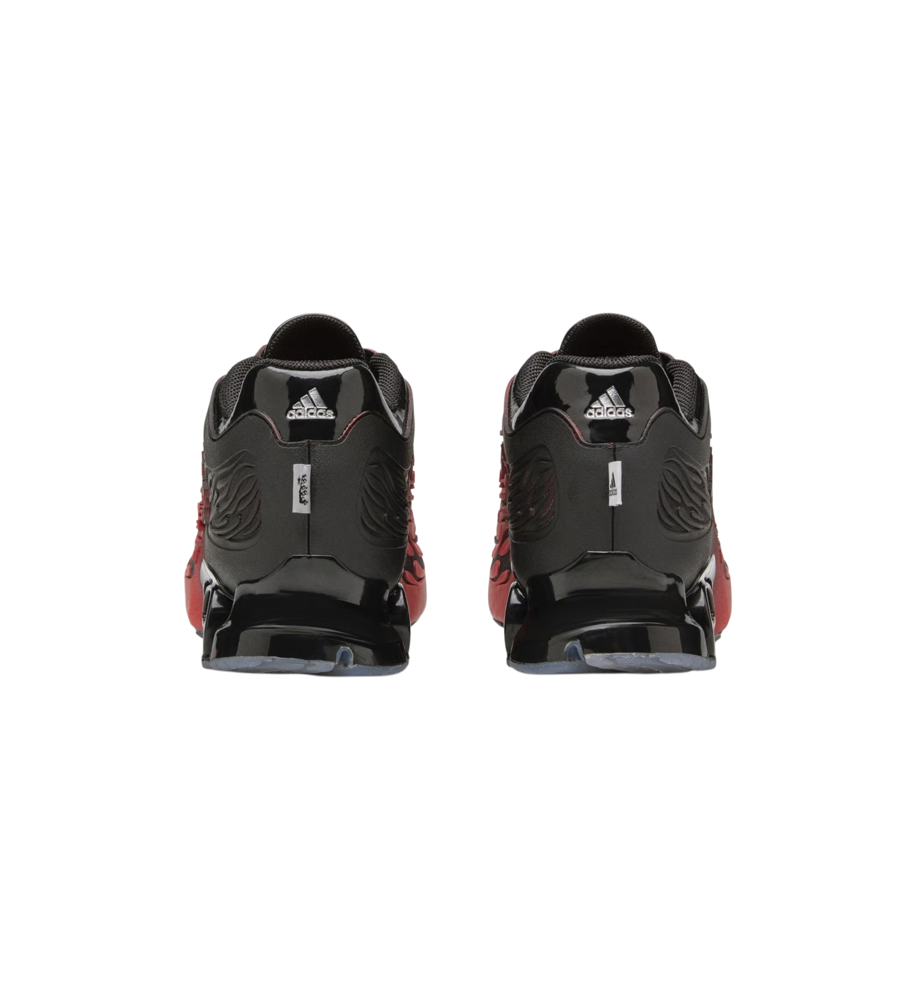 Adidas Megaride S2 Hellstar Black Bright Red heel view at Stashed UAE