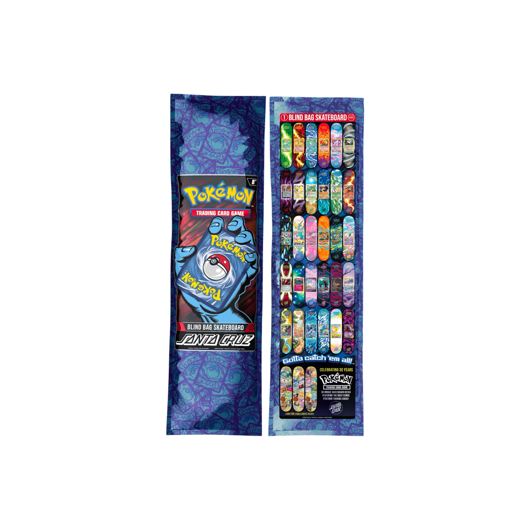 Santa Cruz Skateboards x Pokemon Skateboard Deck Blind Bag 2026 at Stashed UAE