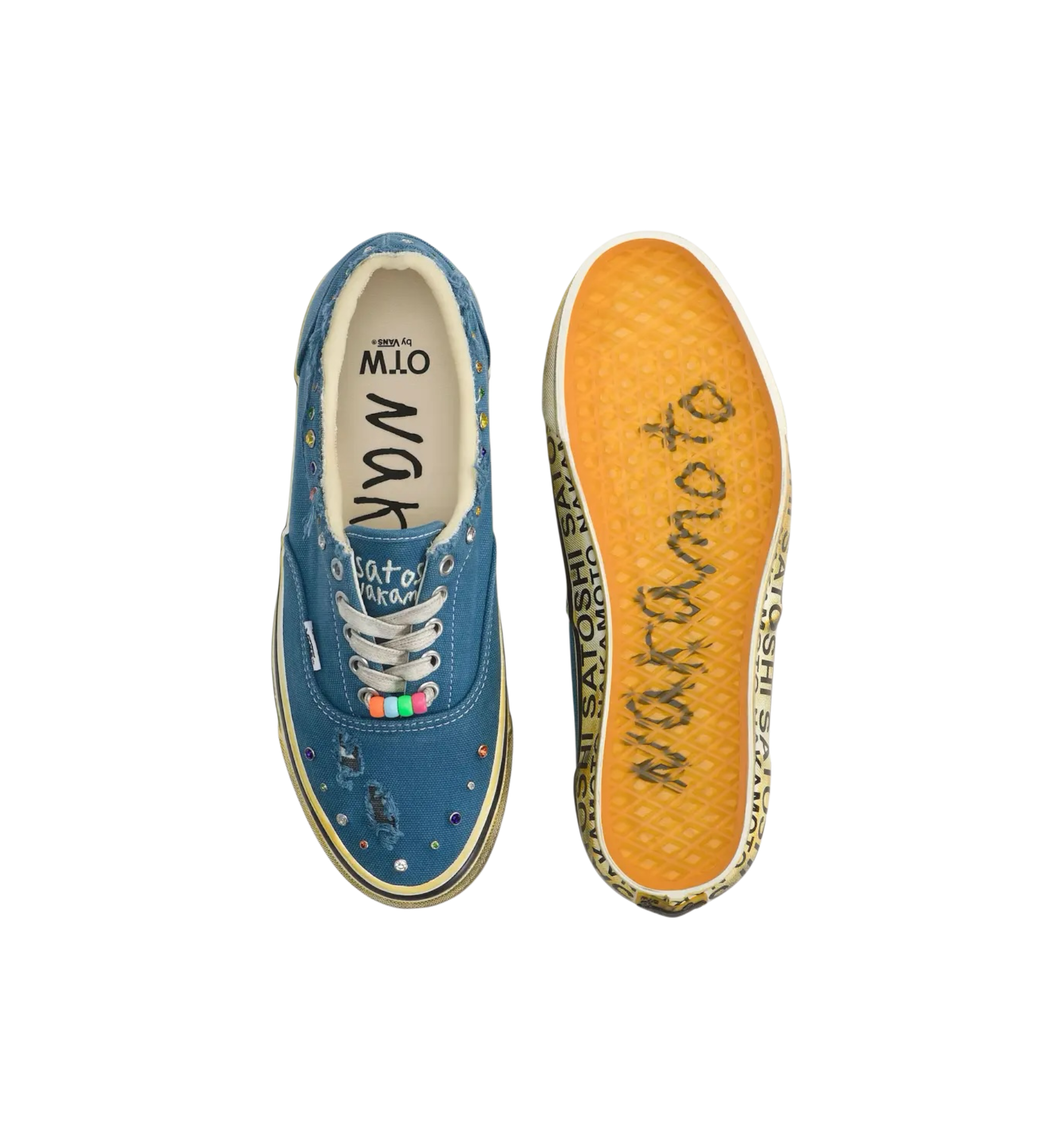 Vans OTW Era 95 Satoshi Nakamoto Round Lucky Charm Navy top view at Stashed UAE