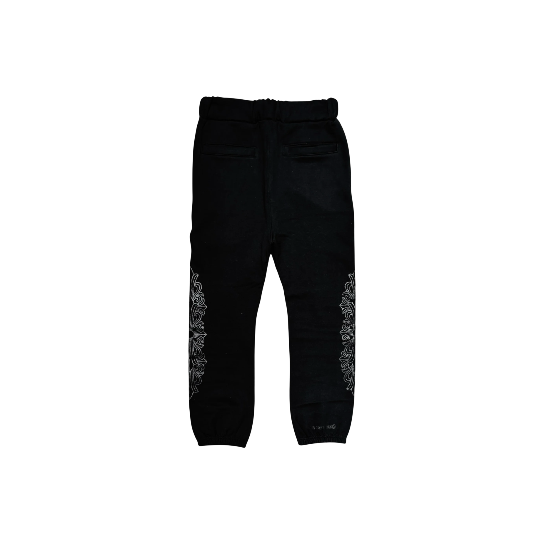 Chrome Hearts Floral Horseshoe Logo Sweatpants Black back view at Stashed UAE