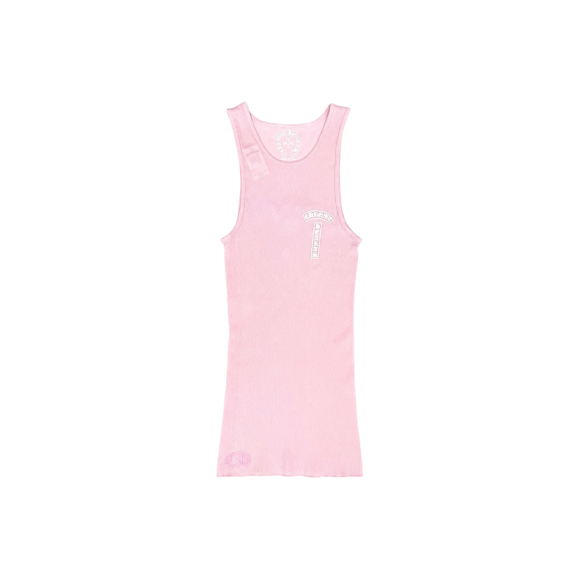 Chrome Hearts Cross T-Bar Rib Tank Top Pink Women's front view at Stashed UAE