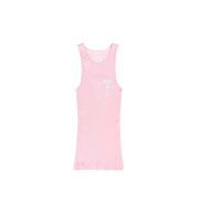 Chrome Hearts Cross T-Bar Rib Tank Top Pink Women's front view at Stashed UAE