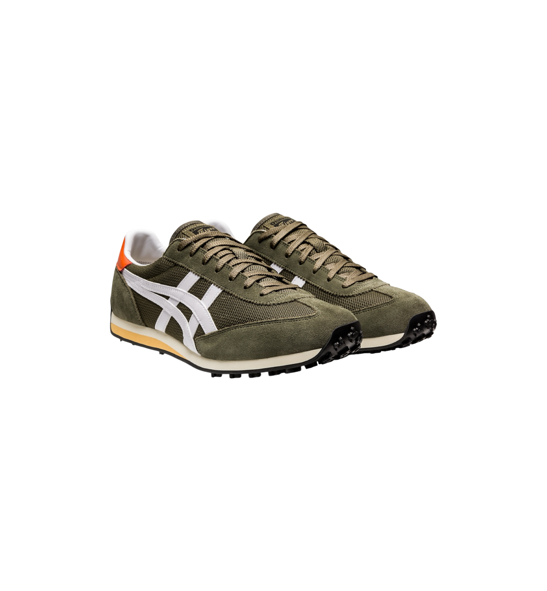 Onitsuka Tiger EDR 78 Mantle Green White Orange pair at Stashed UAE