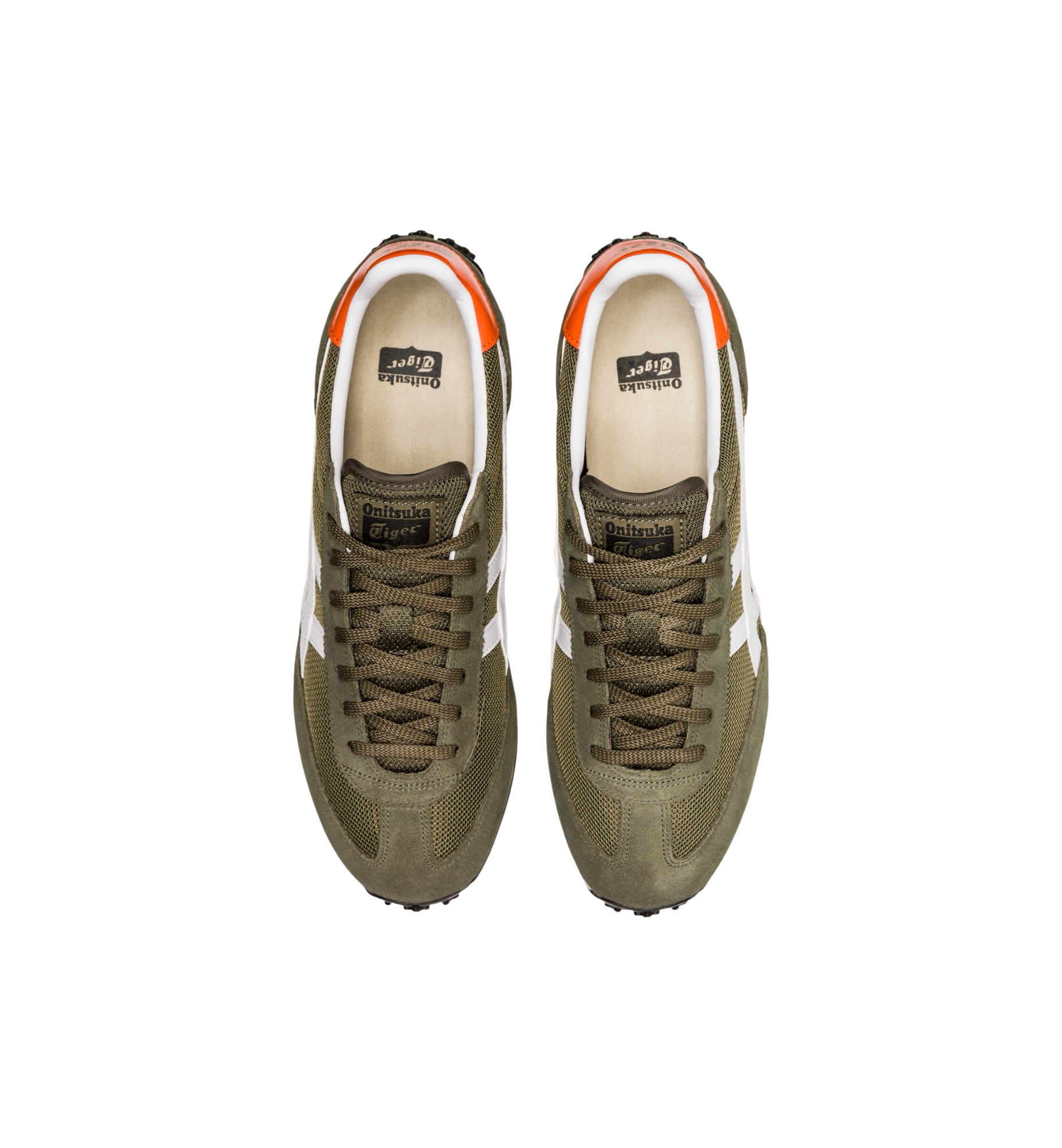 Onitsuka Tiger EDR 78 Mantle Green White Orange top view at Stashed UAE