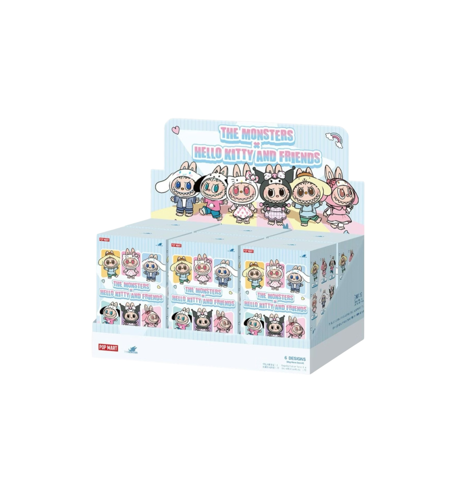 Pop Mart The Monsters Labubu x Hello Kitty and Friends/Sanrio Characters Series Case (6 Blind Box)