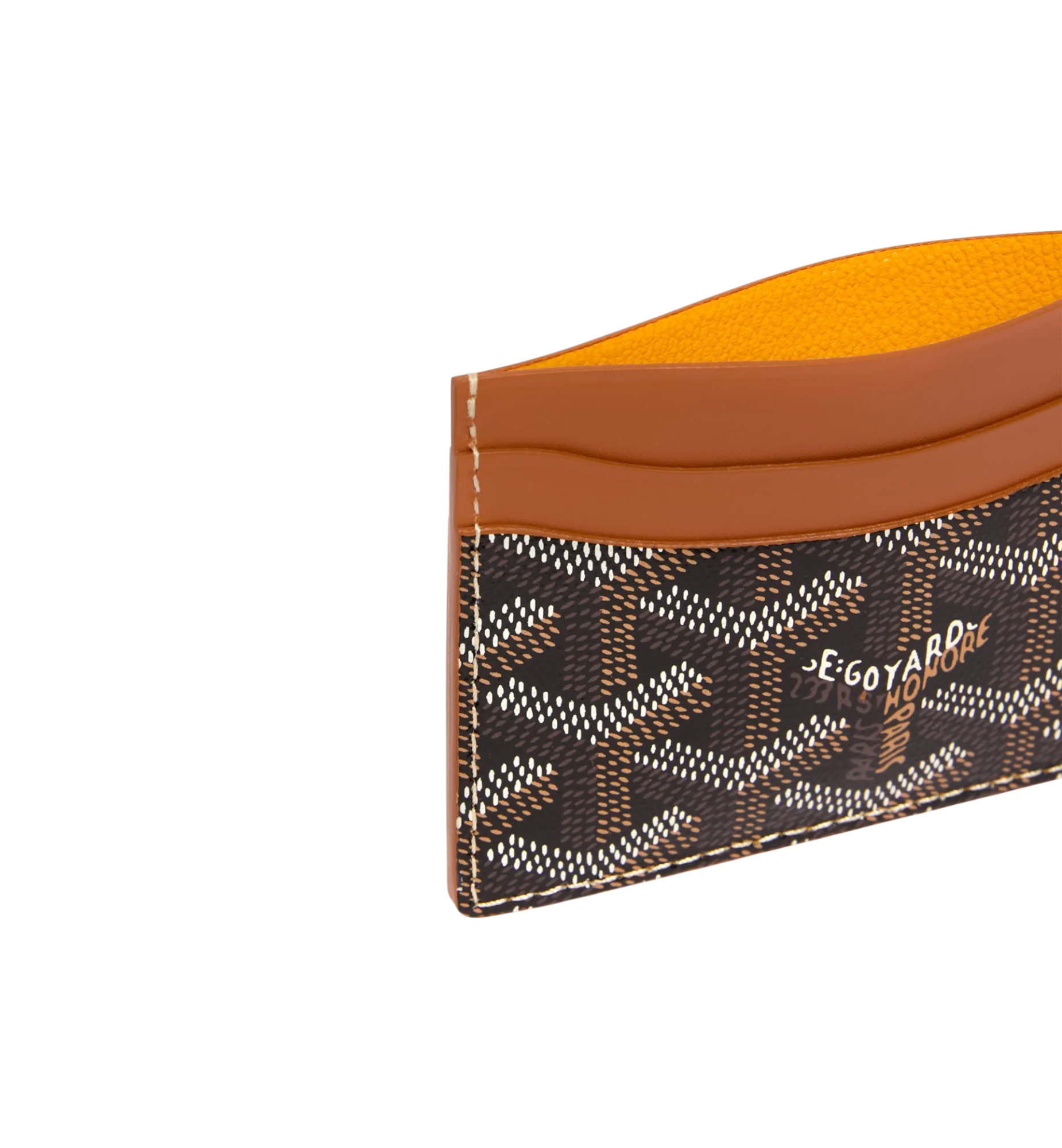 Goyard Saint Sulpice Card Wallet “Black & Tan"