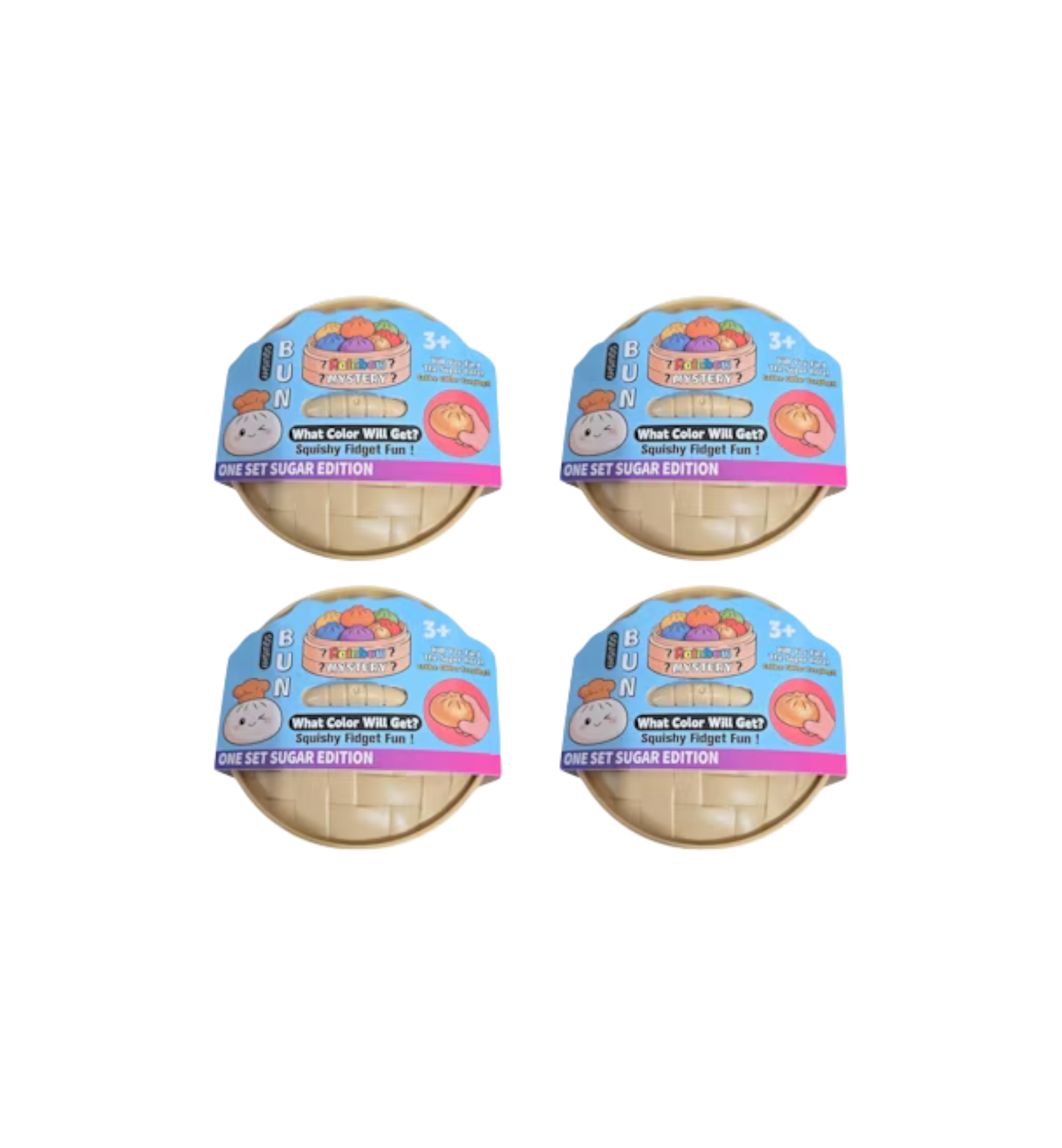 Squishy Bun The Rainbow Mystery "Dumpling" (Golden Glitter Chase Version) 4 Blind Boxes