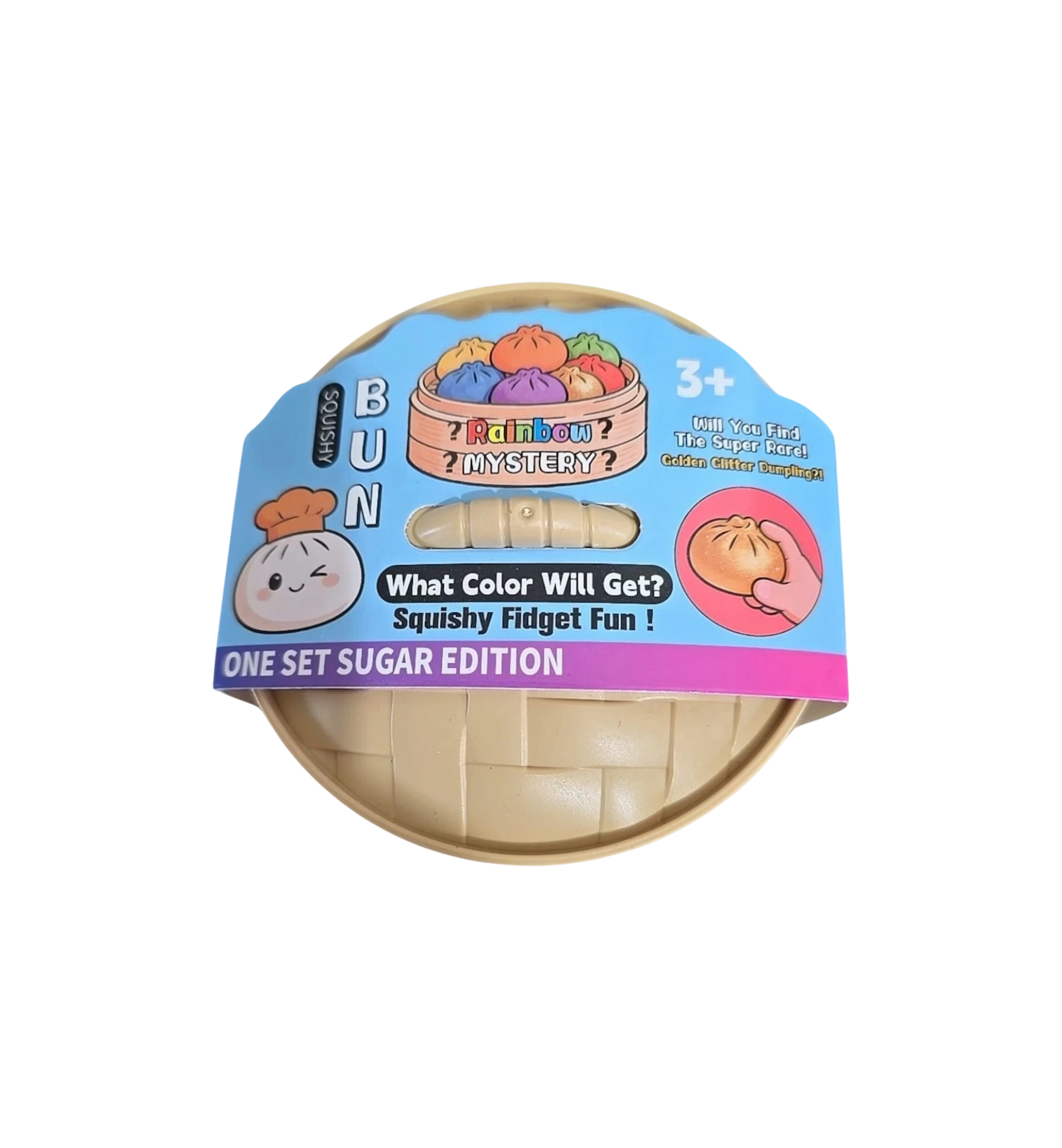 Squishy Bun The Rainbow Mystery "Dumpling" (Golden Glitter Chase Version) Blind Box