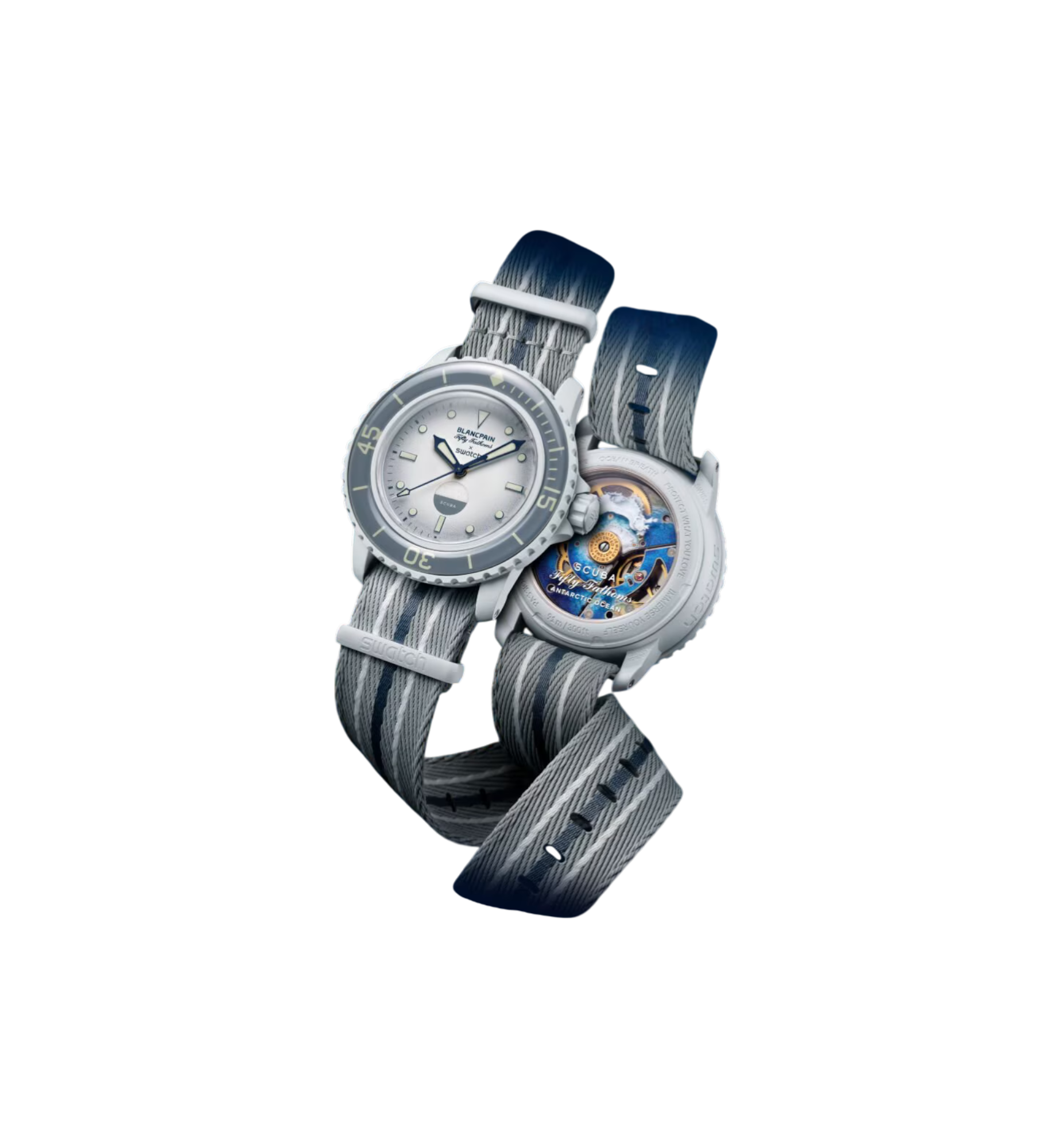 Swatch x Blancpain Bioceramic Scuba Fifty Fathoms "Antarctic Ocean"