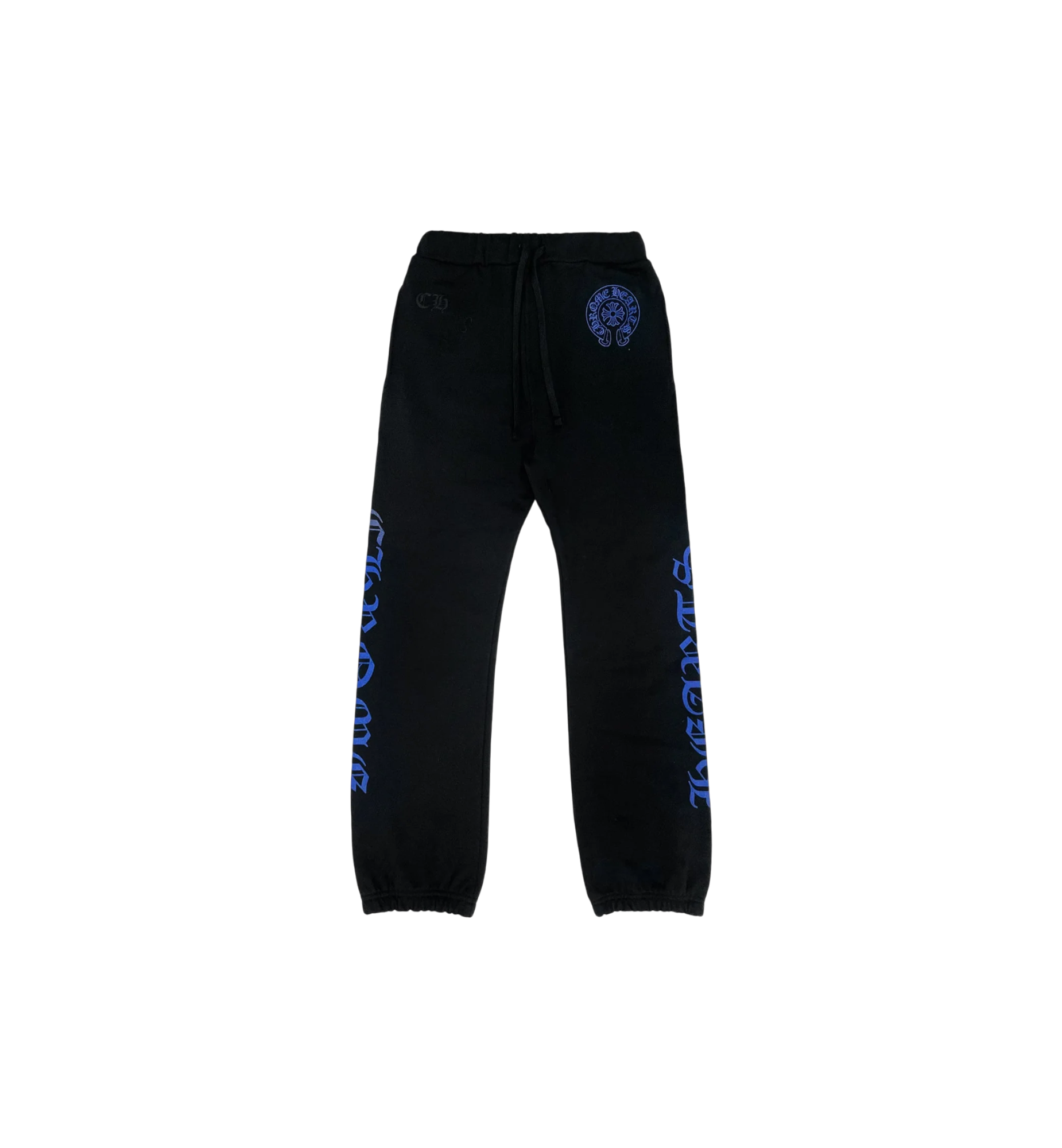 Chrome Hearts Blue Horseshoe Script Sweatpants "Black"