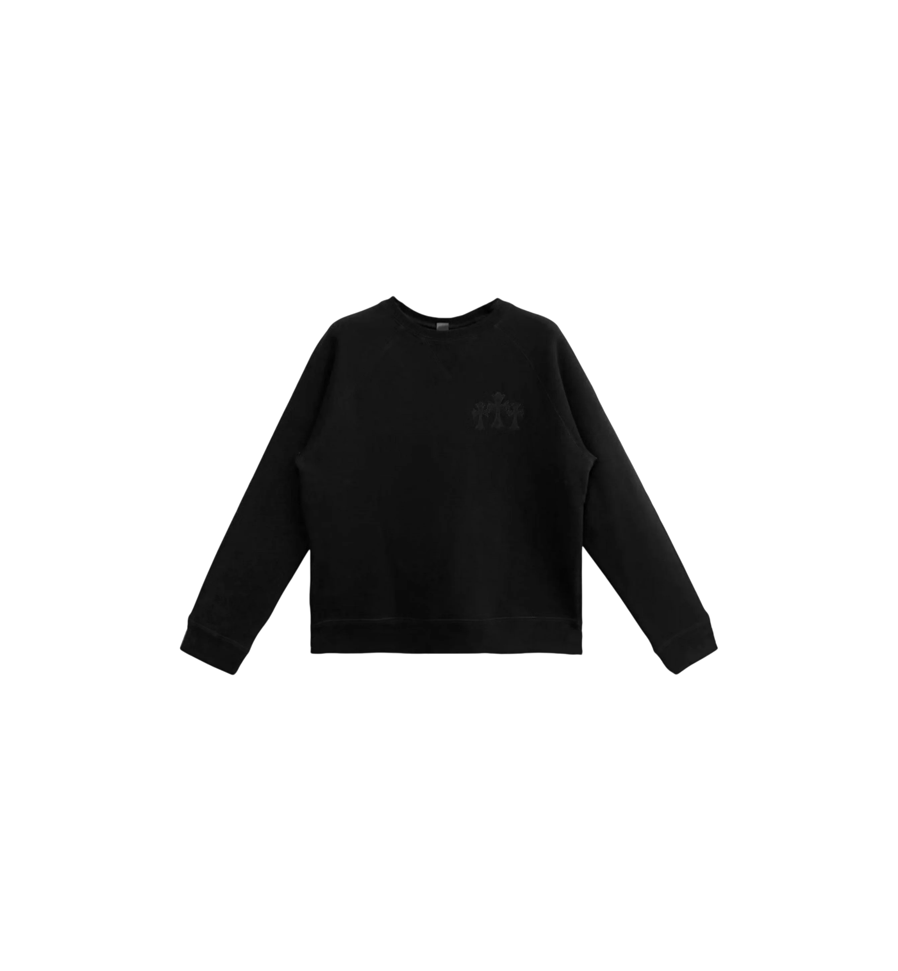 Chrome Hearts CH Logo Cross Leather Patch Sweatshirt "Black"