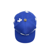 Chrome Hearts Cross Patch Baseball Hat "Blue"