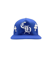 Chrome Hearts Cross Patch Baseball Hat "Blue"