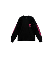 Chrome Hearts Classic Pink Horseshoe Logo L/S T-Shirt "Black"