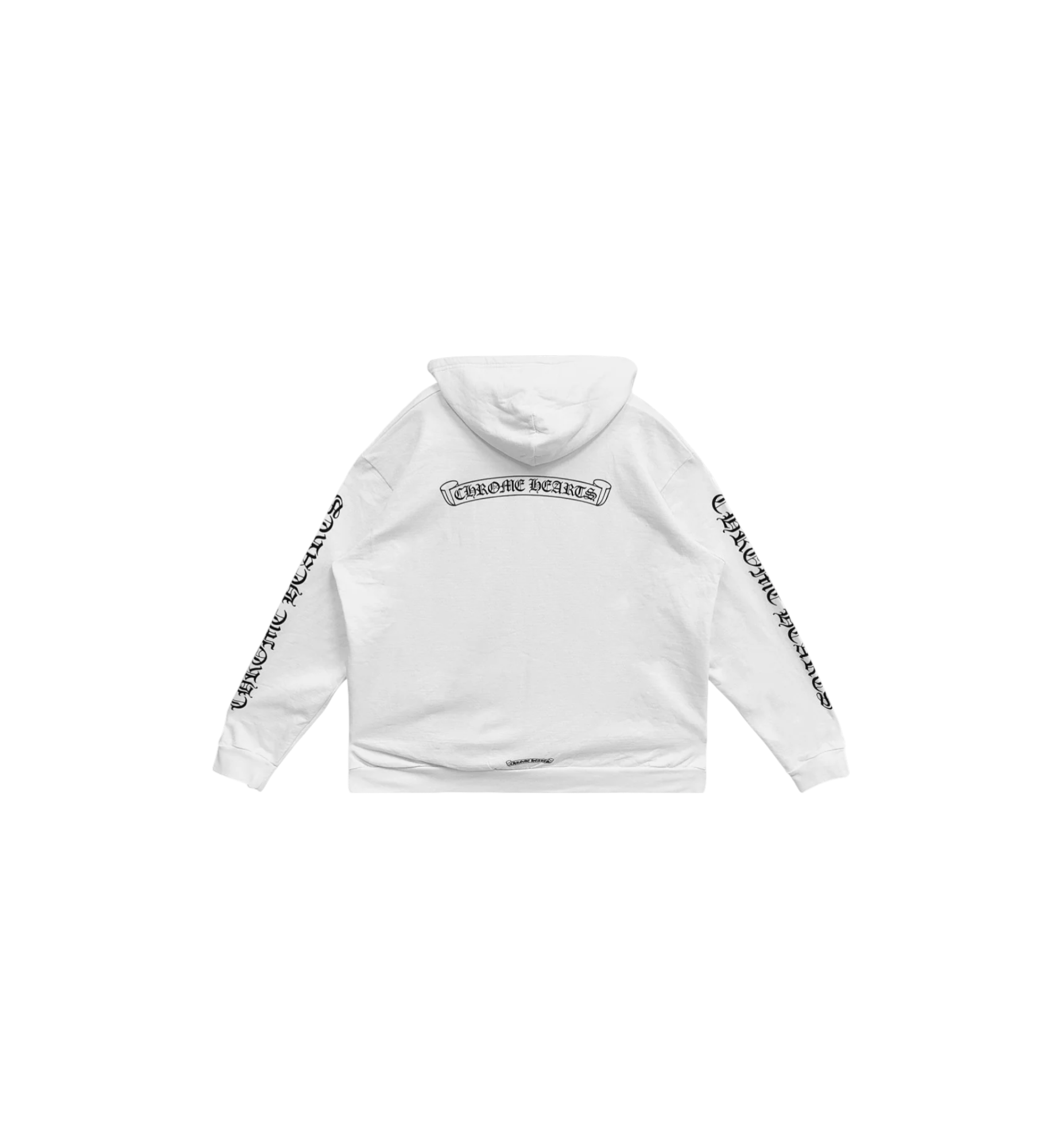 Chrome Hearts Scroll Zip Up Hoodie "White"