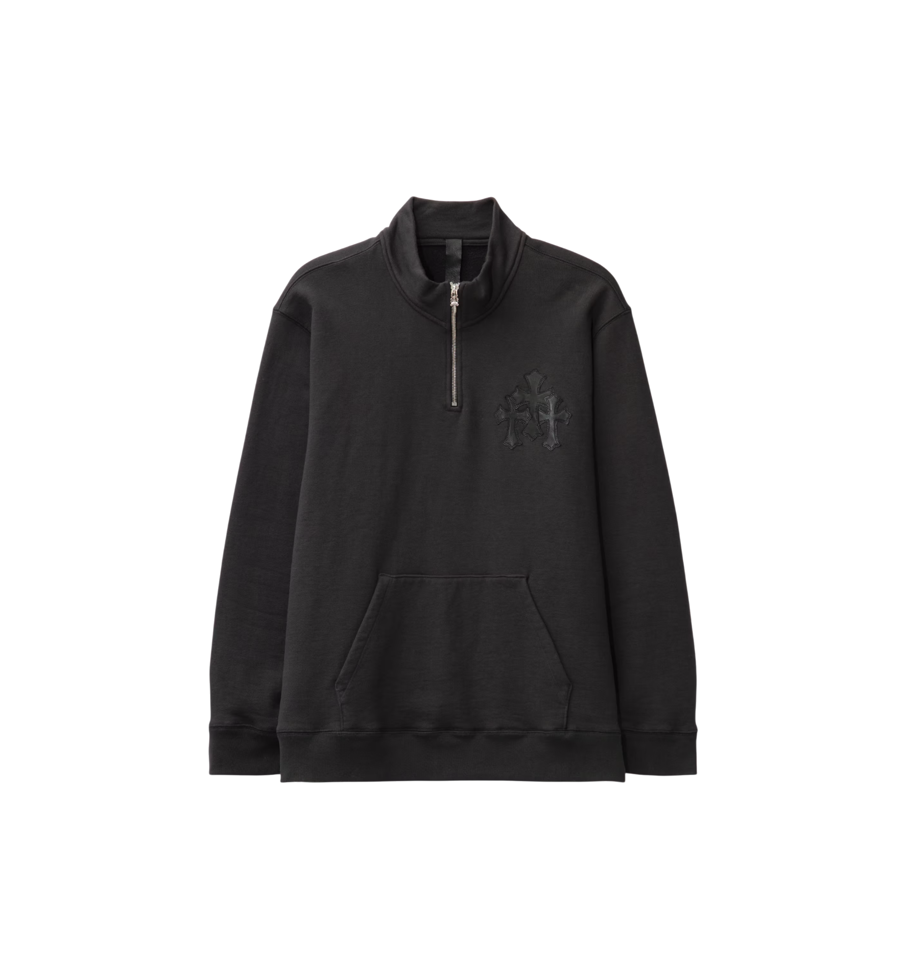 Chrome Hearts Triple Patch Quarter Zip Sweater "Black"