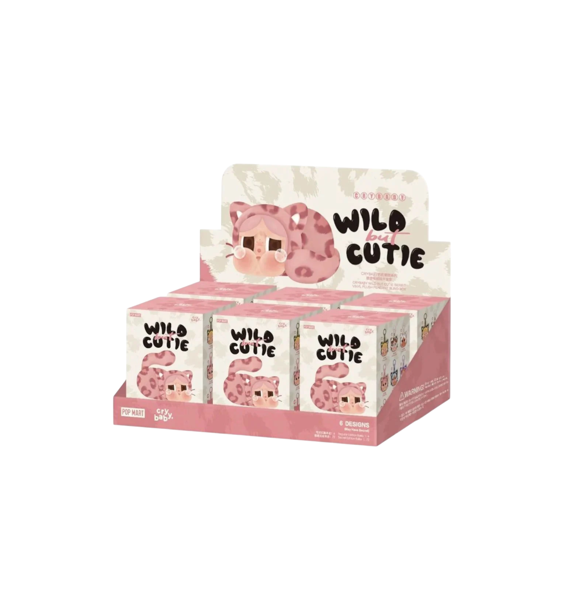 Pop Mart CRYBABY Wild but Cutie Series Vinyl Plush Pendant Case (6 Blind Box)